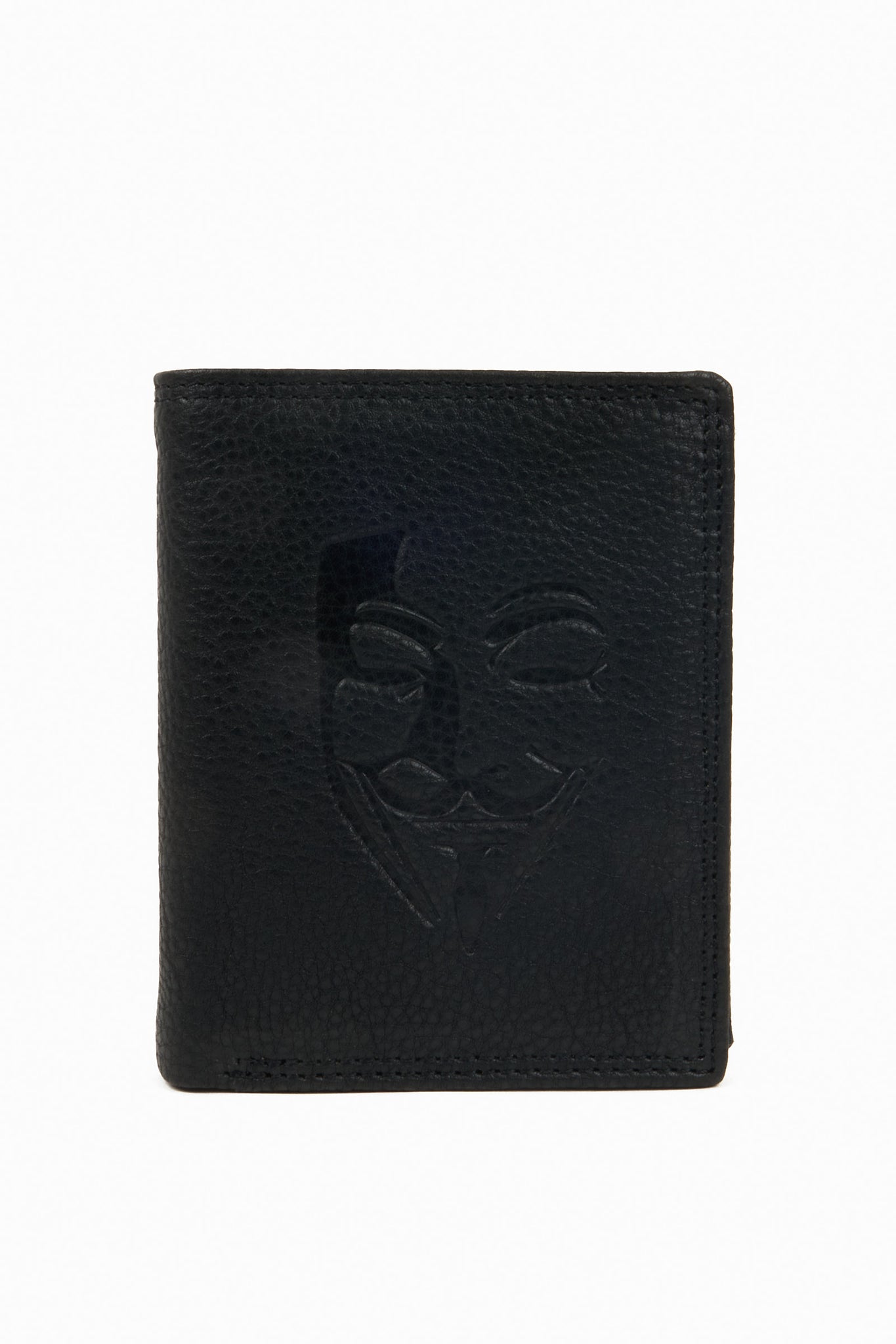 Anonymous Embossed Wallet out of Leather in Black