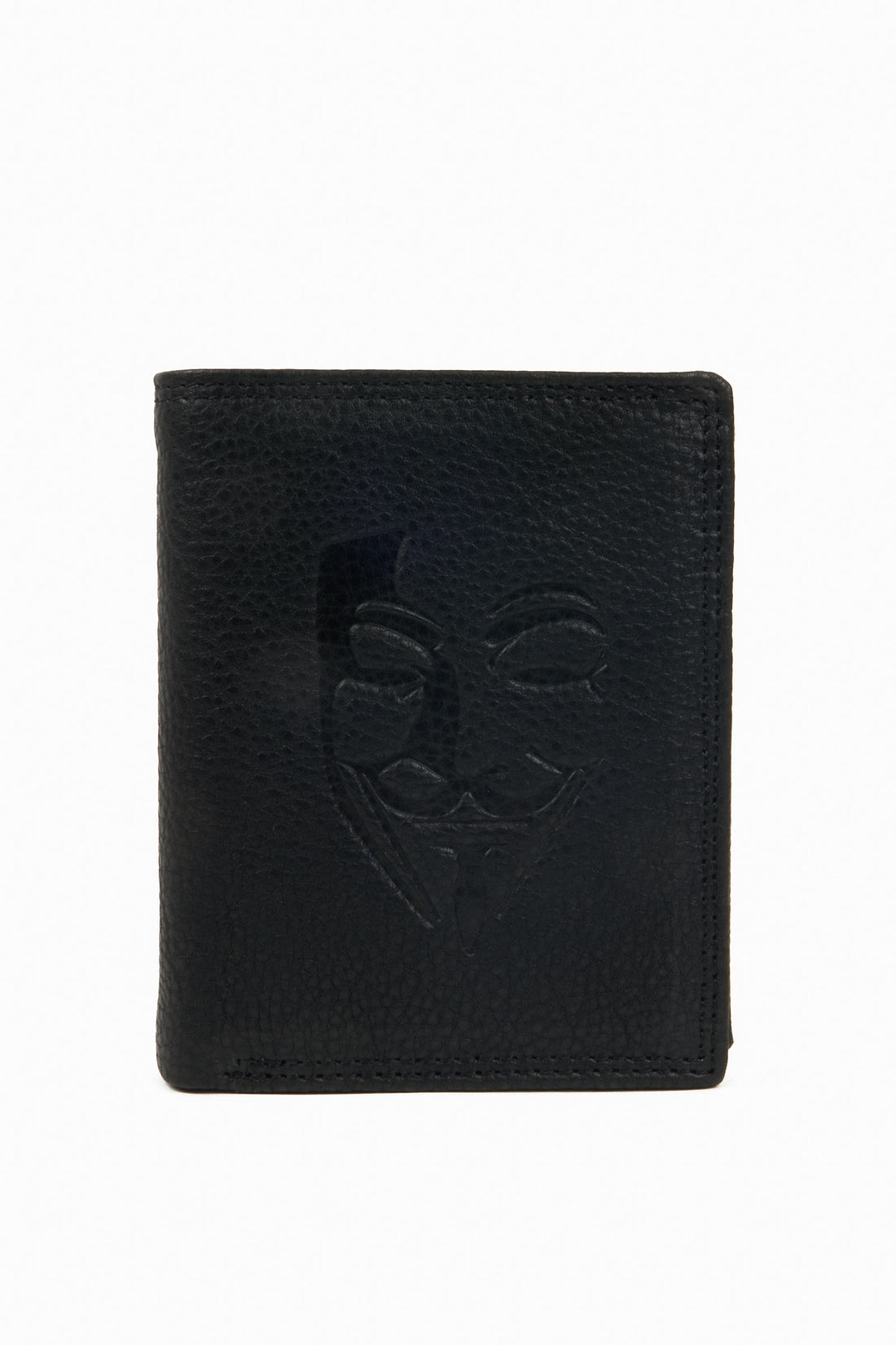 Anonymous Embossed Wallet out of Leather in Black